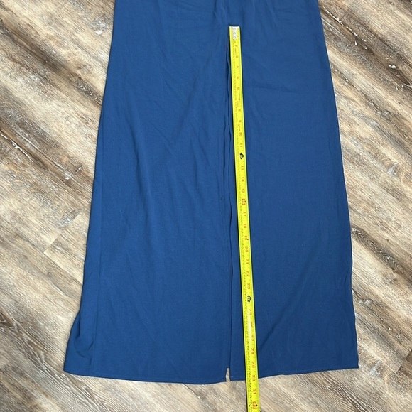 Shein Essnce Womens 2 Piece Split Hem Halter Top & Wide Leg Pants Size L Blue - Picture 9 of 16